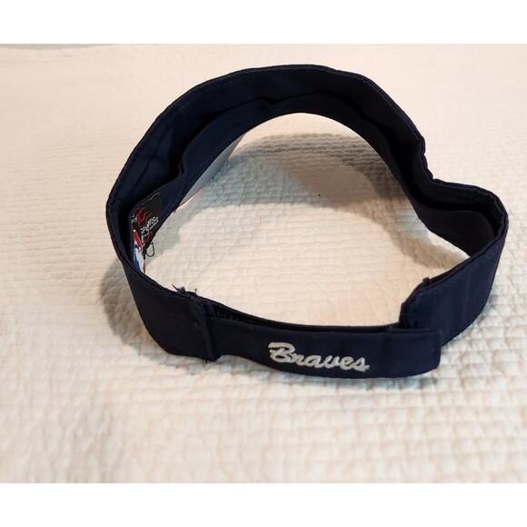 Atlanta Braves Youth MLB Visor by OC Sports - Red & Navy Adjustable Hat to women - Picture 2 of 4